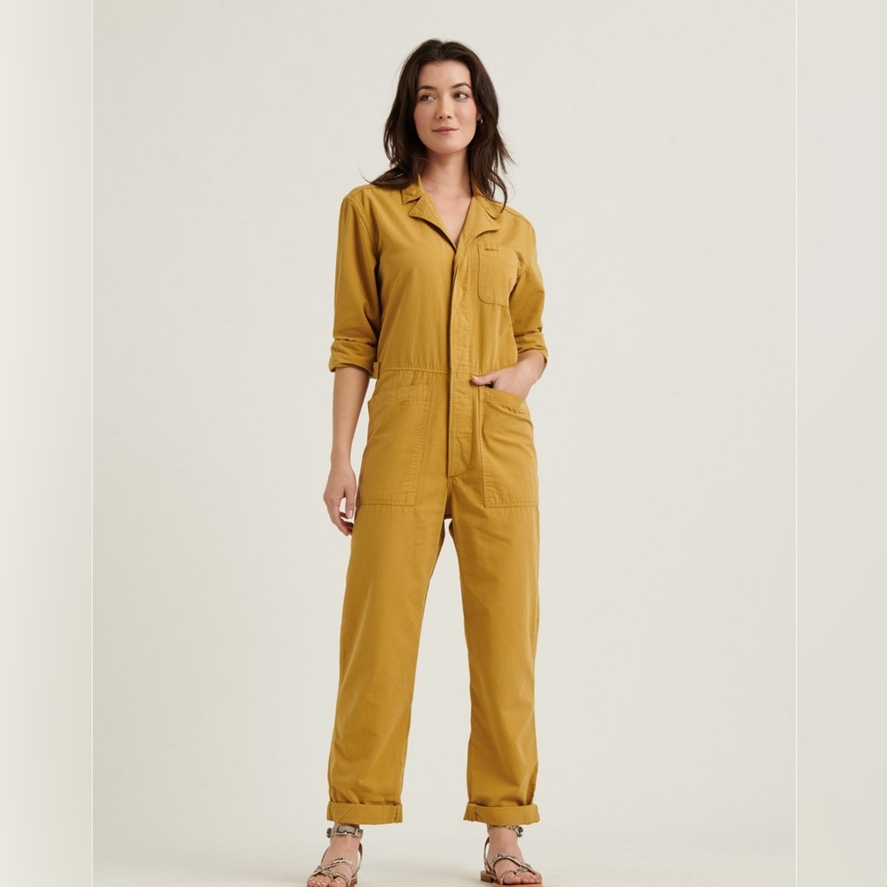 Lucky Brand yellow jumpsuit
